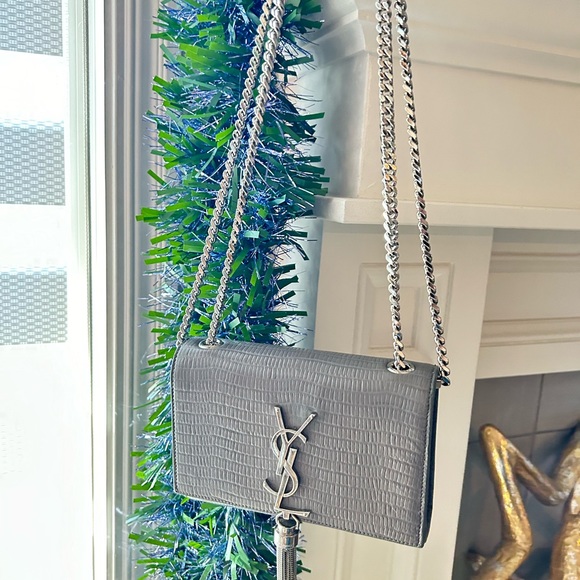 Saint Laurent Small Kat Croc
Embossed Crossbody - Picture 2 of 14